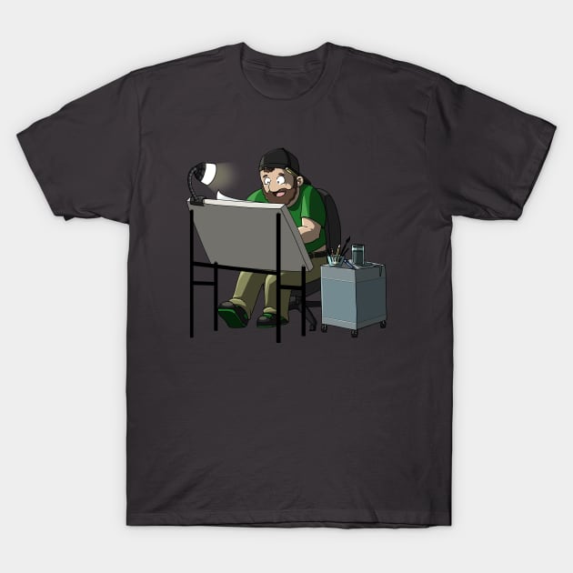 RIchard at Work T-Shirt by richardsimpsonart